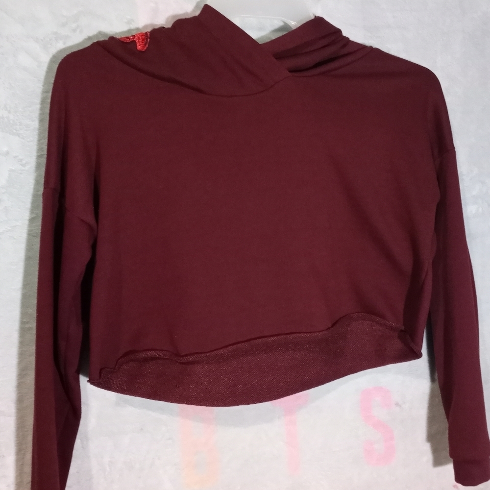 Red flower top hoodie